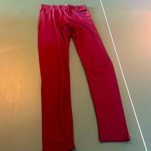 Girls maroon leggings size small